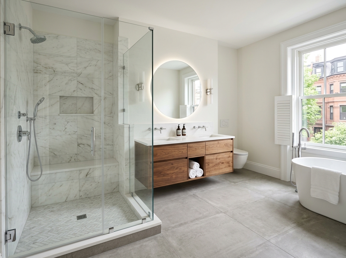 Luxury bathroom remodel — Boston, MA